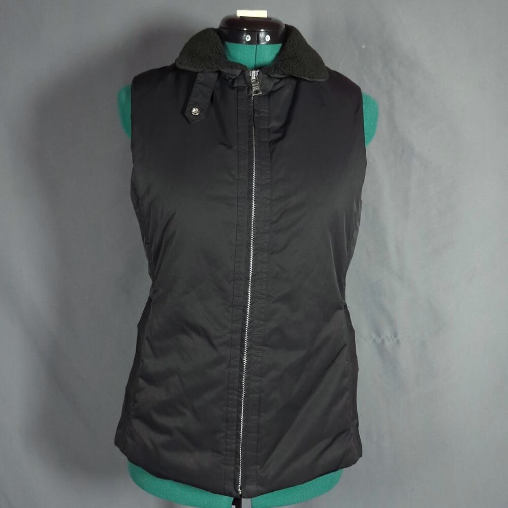 Banana Republic Black Utility Insulated Vest Womens S Gorpcore Techwear